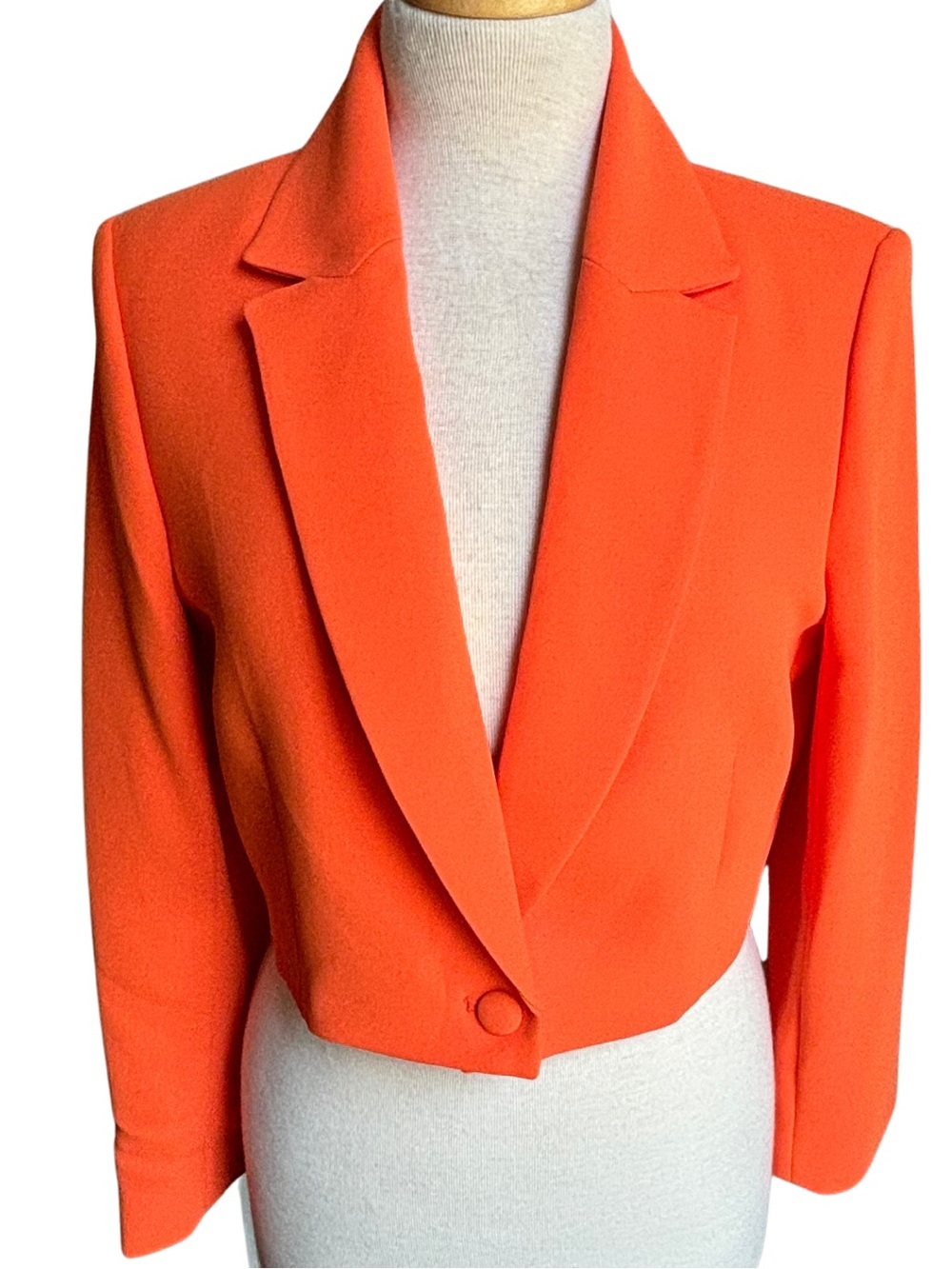 Gianni Bini NWT Size 6 Orange Cropped Blazer Jacket $129